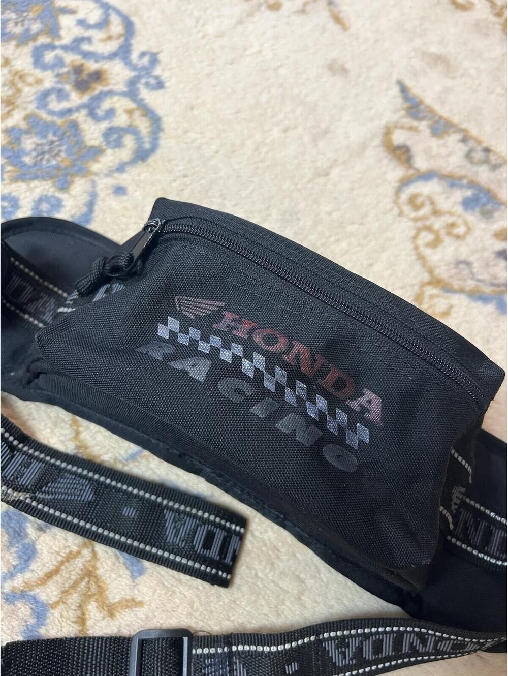 VTG HONDA Racing Motorcycle Bike Car Gear Fanny Hip Waist Pack Bag 9x4 NO BUCKLE